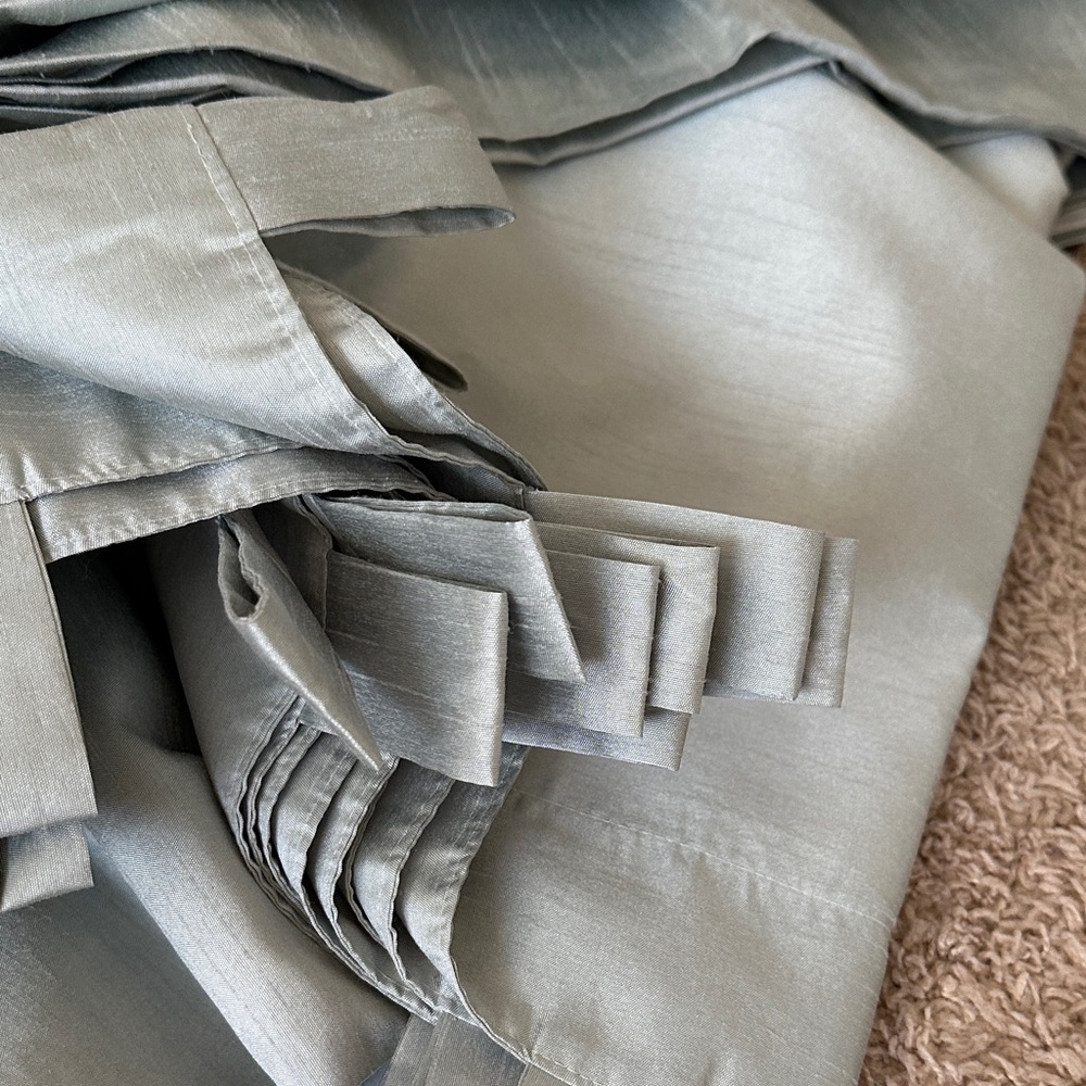 Set of 2 Light Sage Green Tab-Top Curtain Panels - Picture 6 of 6